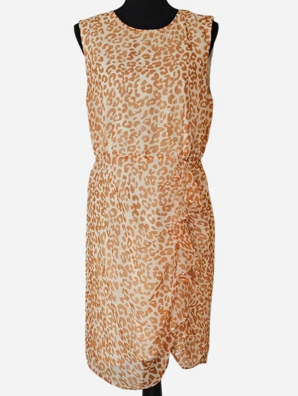 SAM EDELMAN Woman's Animal Print Knee Length Sleeveless Dress. Size M